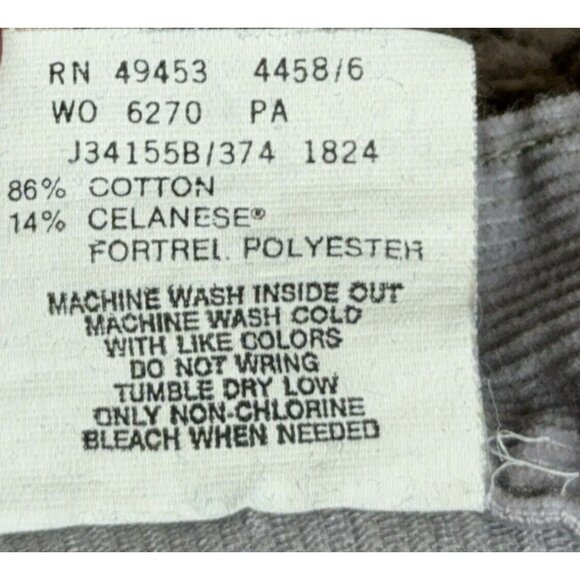 Vintage Girls Youth Corduroy Pants Lot of 2 Sz 8 JC Penny Red & Light Gray USA - Picture 10 of 16